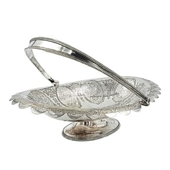 Centerpiece handle foot bowl - handmade & decorated