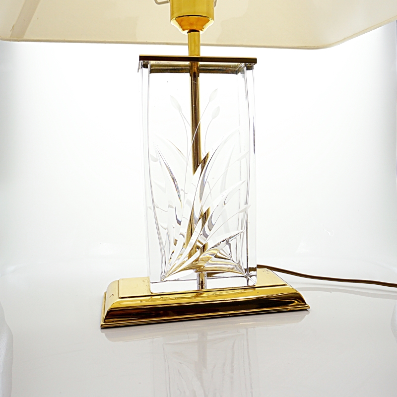Tischlampe mit Kristallsockel - Nachtmann Leuchten Design