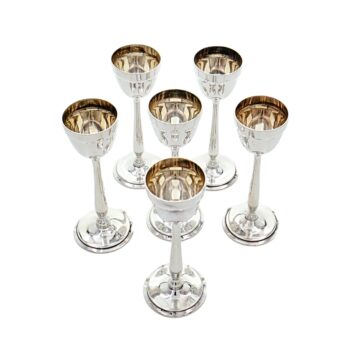 6 Liqueur goblets Art Deco - Wellner & Söhne, Erzgebirge