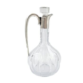 Wine carafe with silver mount - Gebr. Deyhle, Swabian Gmünd