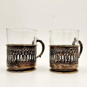 Porte-verre à thé avec verres assortis - Historicisme