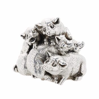 Schweinerudel Figur - Sterling Silber