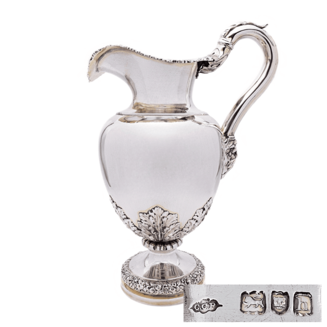 Wasserkrug Sterling Silber - Charles Clement Pilling, London