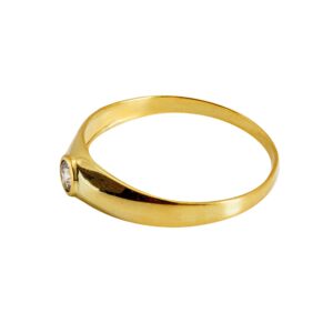 Gelbgold Solitärring Zirkonbesatz 8kt 333 Gold