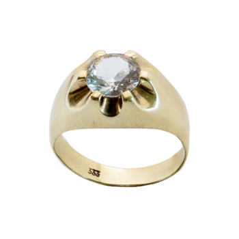 Gelbgold Ring mit Weißtopas 8kt 333 Gold