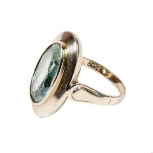 Rotgold Ring mit Aquamarin 8kt 333 Gold