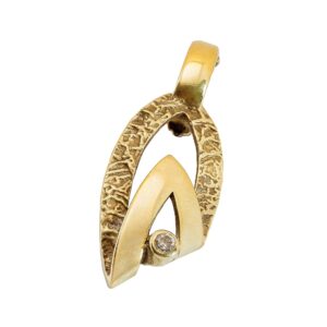 Gelbgold Anhänger mit Zirkon 8kt 333 Gold