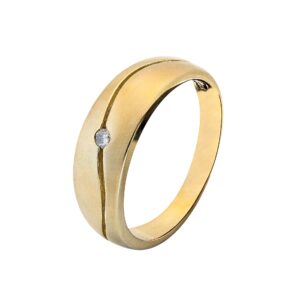 Gelbgold Solitärring mit Diamant 8kt 333 Gold