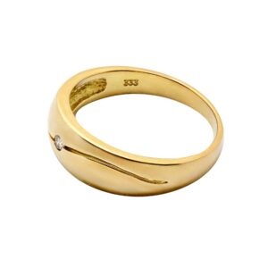 Gelbgold Solitärring mit Diamant 8kt 333 Gold