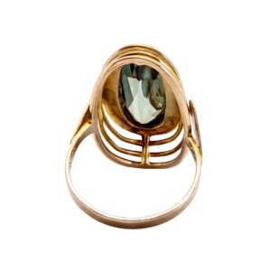 Art Deco Rotgold Ring mit Spinell 8kt 333 Gold