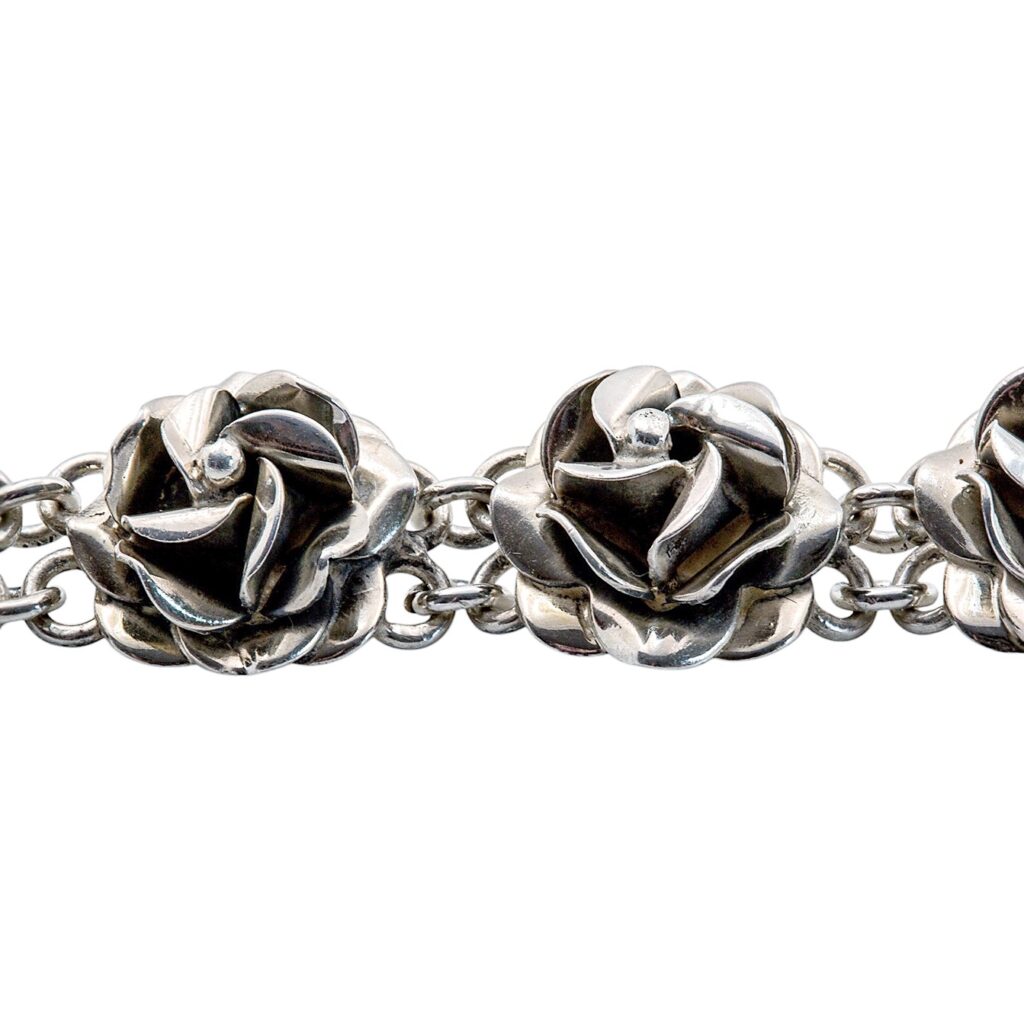 Rosenblüten Armband aus Sterlingsilber