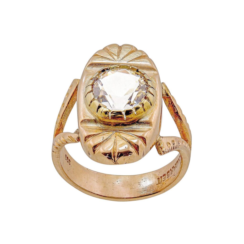 Roségold Ring mit Weißtopas 8kt 333 Gold