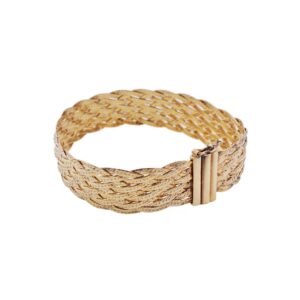 Geflochtenes Silberarmband 18kt vergoldet - Veronese