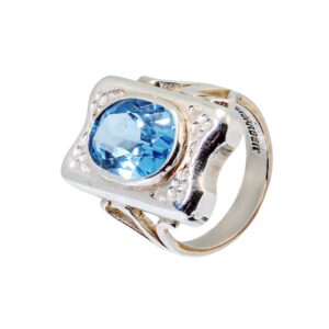 Silber Ring mit Blautopas