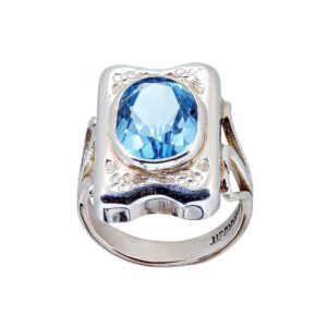 Silber Ring mit Blautopas