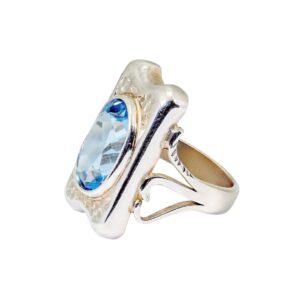 Silber Ring mit Blautopas