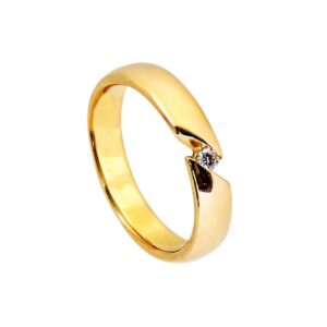 Brilliantring Lupenrein 18kt 750 Gelbgold