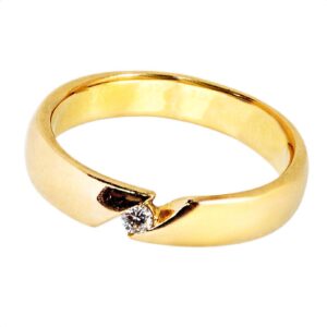 Brilliantring Lupenrein 18kt 750 Gelbgold