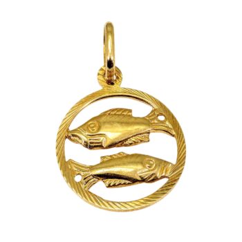 Sternzeichen Anhänger "Fische" 9kt 375 Gold