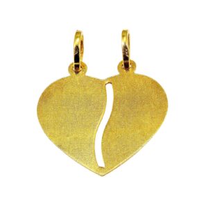 Gelbgold Partner Anhänger Herz mit "I Love U" 14kt 585 Gold