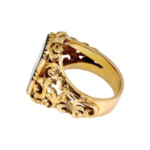 Roségold Siegelring mit Onyx 14kt 585 Gold