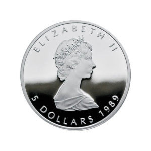 5 Dollar Kanada Maple Leaf 1 oz Silber 1989