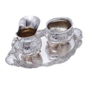 Rahmservice aus 800er Silber mit Zuckerzange