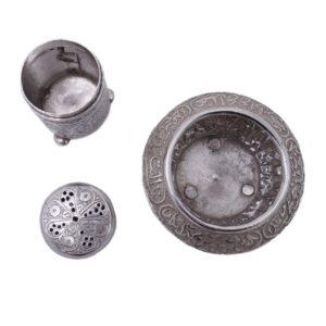 Salzschale & Pfefferstreuer aus Silber - Iran Persien