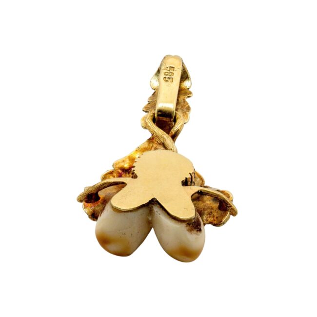 Wunderbarer Grandel Anhänger 14kt 585 Gelbgold & Rotgold