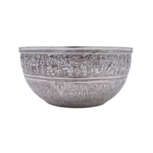 Reich ziselierte Silberschale - Iran Persien