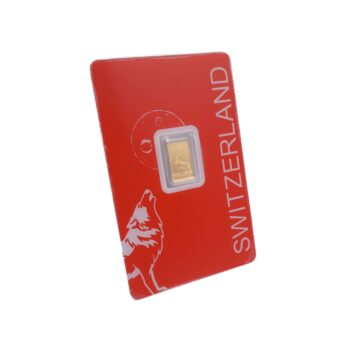Pamp Suisse 1g Goldbarren Feingold 999 Wolf - im Blister mit Schutzfolie!