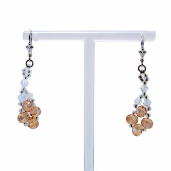 Elegante Kristall Ohrringe 925 Sterlingsilber