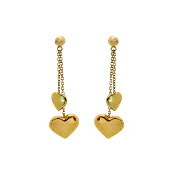 Gelbgold Herz Ohrhänger 585 14kt Gold