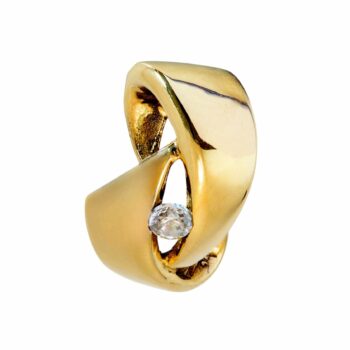 Gelbgold Zirkonia Anhänger 8kt 333 Gold