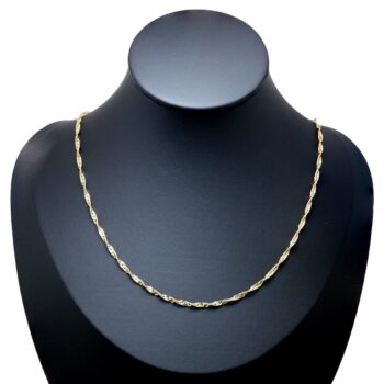 Elegante Gelbgold Singapurkette Goldkette 585 14kt Gold FBM