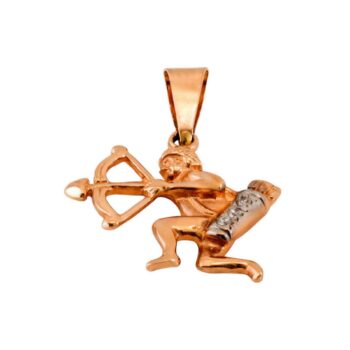 Roségold & Weißgold Anhänger mit Zirkonia 14kt 585 Gold