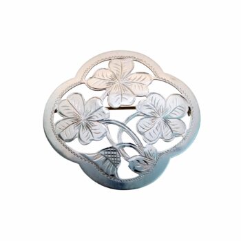 Florale Jugendstil Silberbrosche 830er Silber Handarbeit
