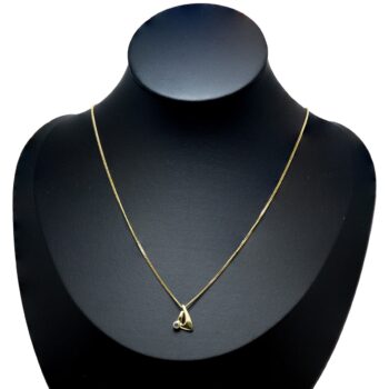 Gelbgold Panzerkette mit funkelndem Zirkonia Anhänger 333 8kt Gold