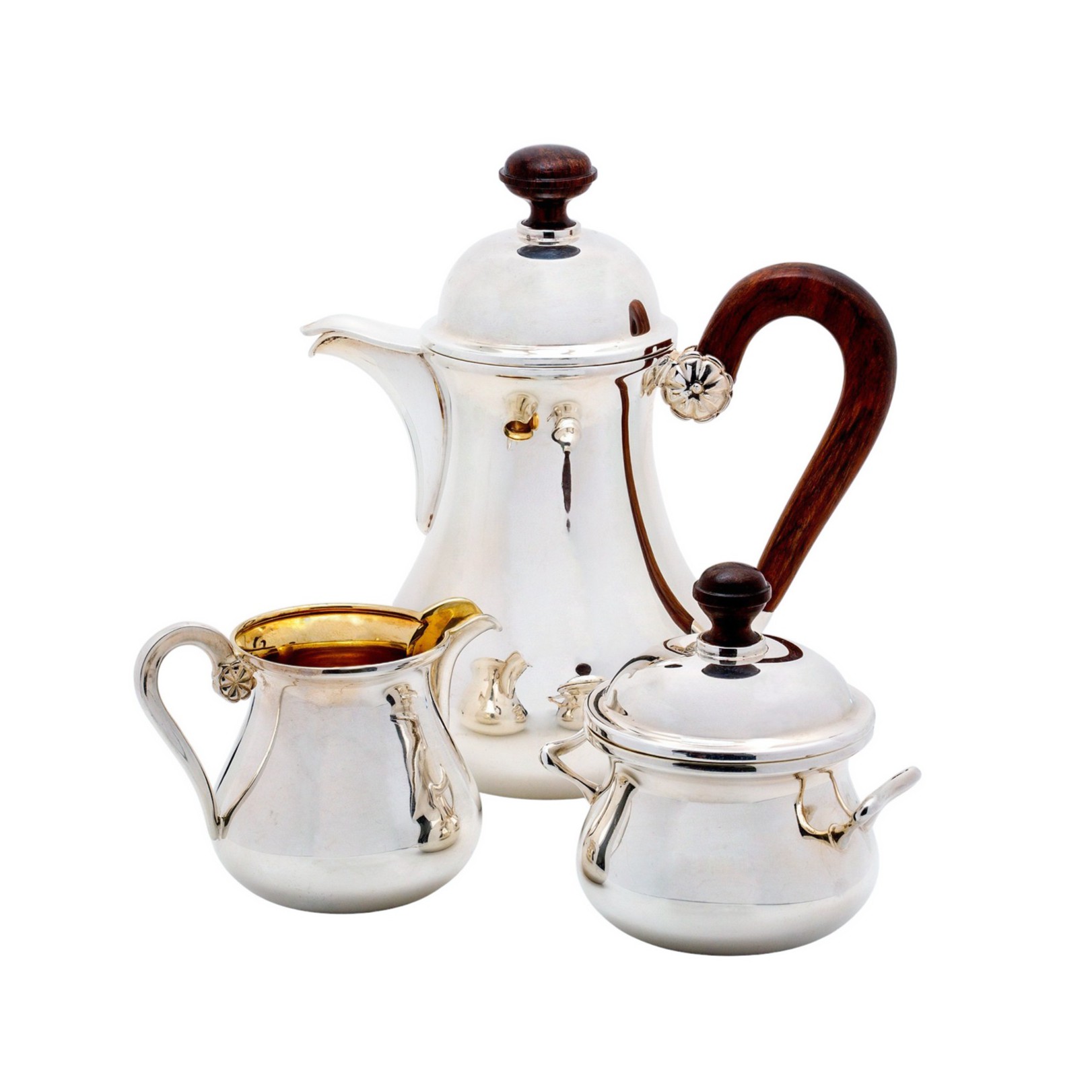 Mokkaservice aus 925 Sterlingsilber - Emil Hermann, Waldstetten