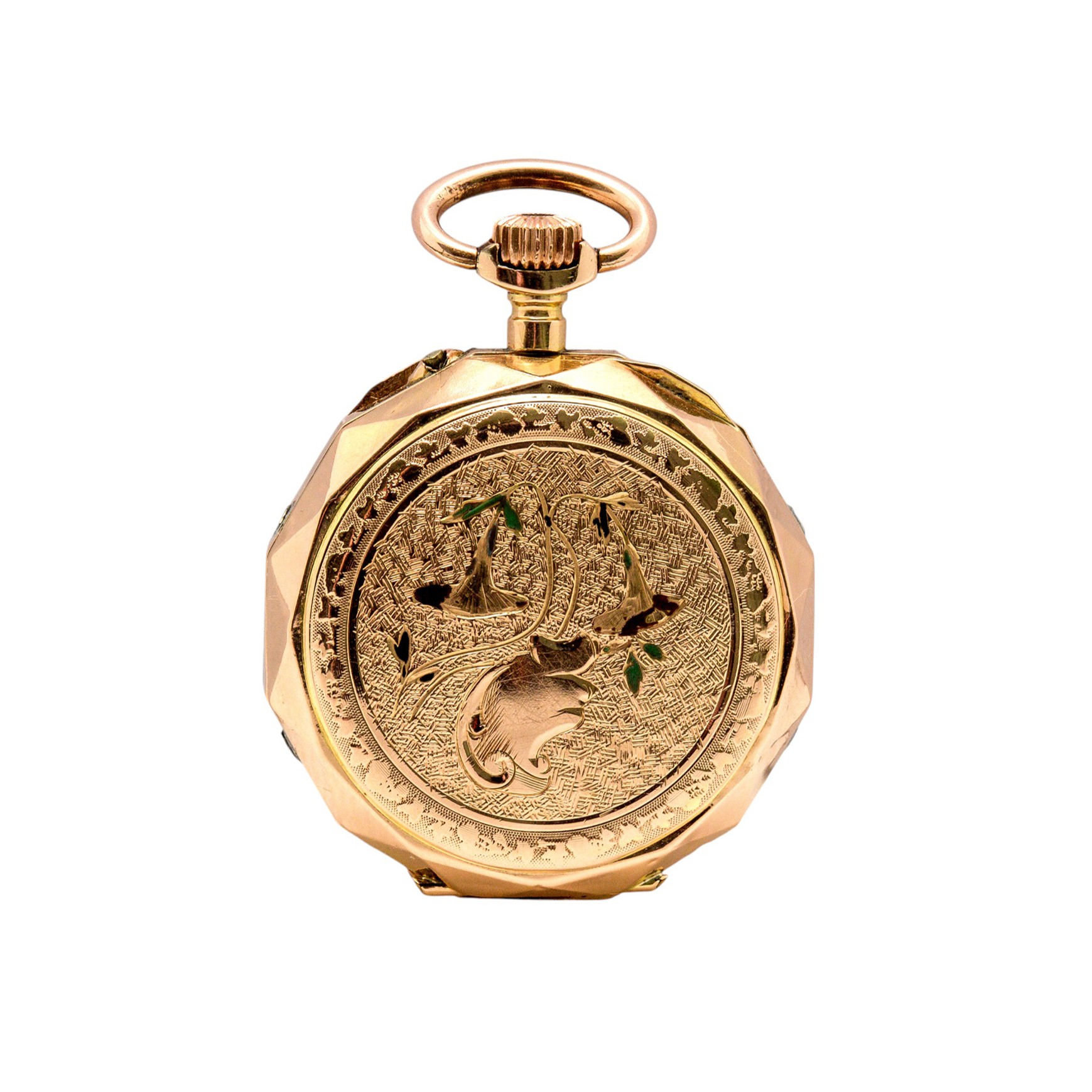 Schweizer Damen-Taschenuhr aus 14kt 585er Roségold