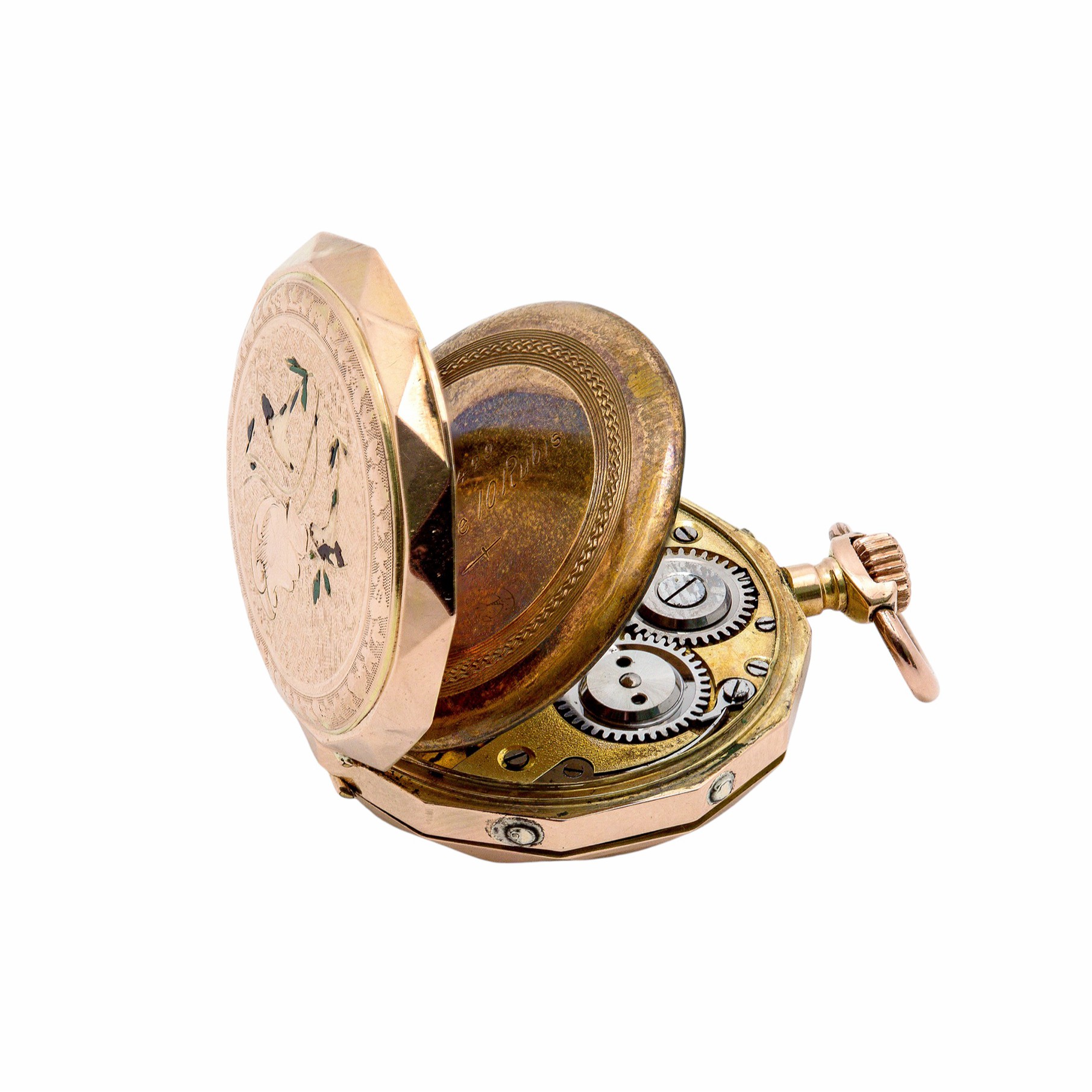 Schweizer Damen-Taschenuhr aus 14kt 585er Roségold