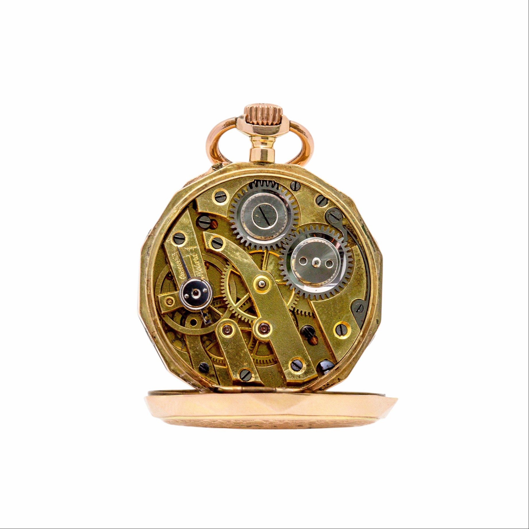 Schweizer Damen-Taschenuhr aus 14kt 585er Roségold