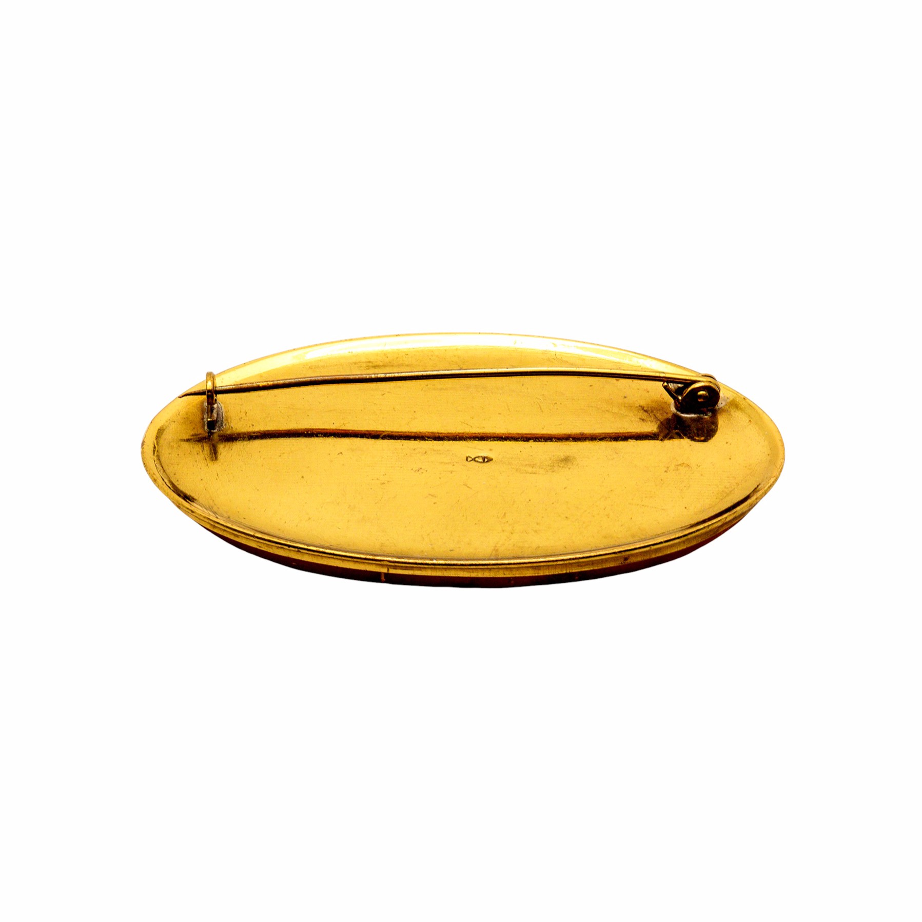 Vergoldete Bernsteinbrosche von Fischland Schmuck