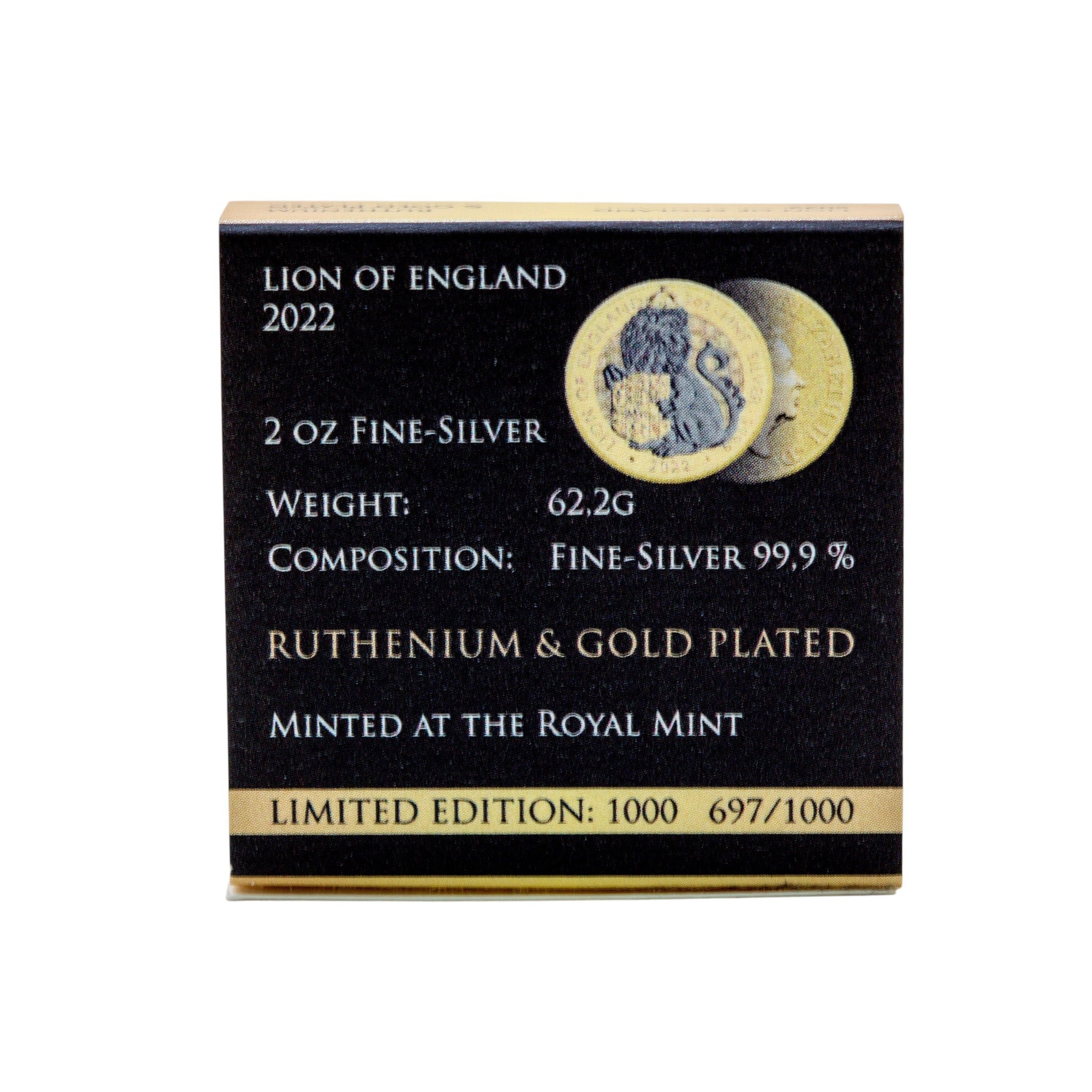 2 oz Silbermünze - Lion of England 2022, Royal Mint