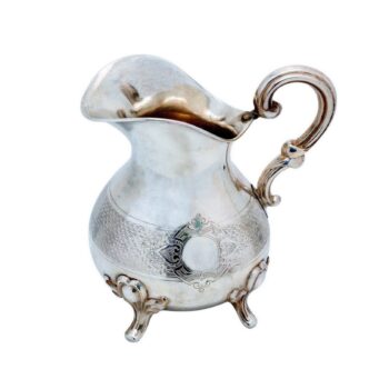 Großer Sahnegießer aus Silber - Historismus um 1850
