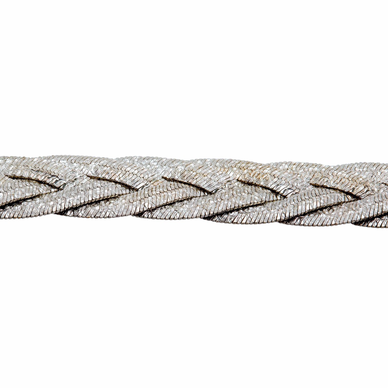 Feines geflochtenes Collier aus 925 Sterlingsilber