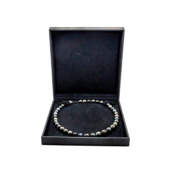 Echte Tahitiperlen Halskette – Barock/Circle mit Samtetui & Booklet