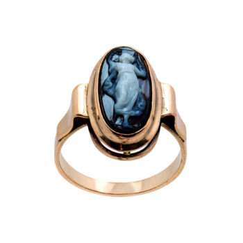 Eleganter Roségold Kamee Ring 8kt 333 Gold – ein Hauch klassischer Romantik