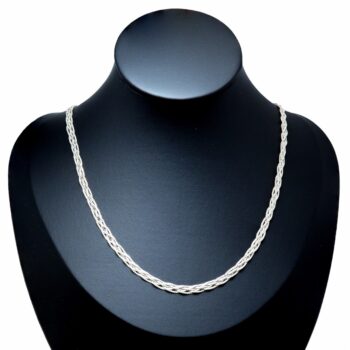 Geflochtene Halskette aus 925 Sterlingsilber