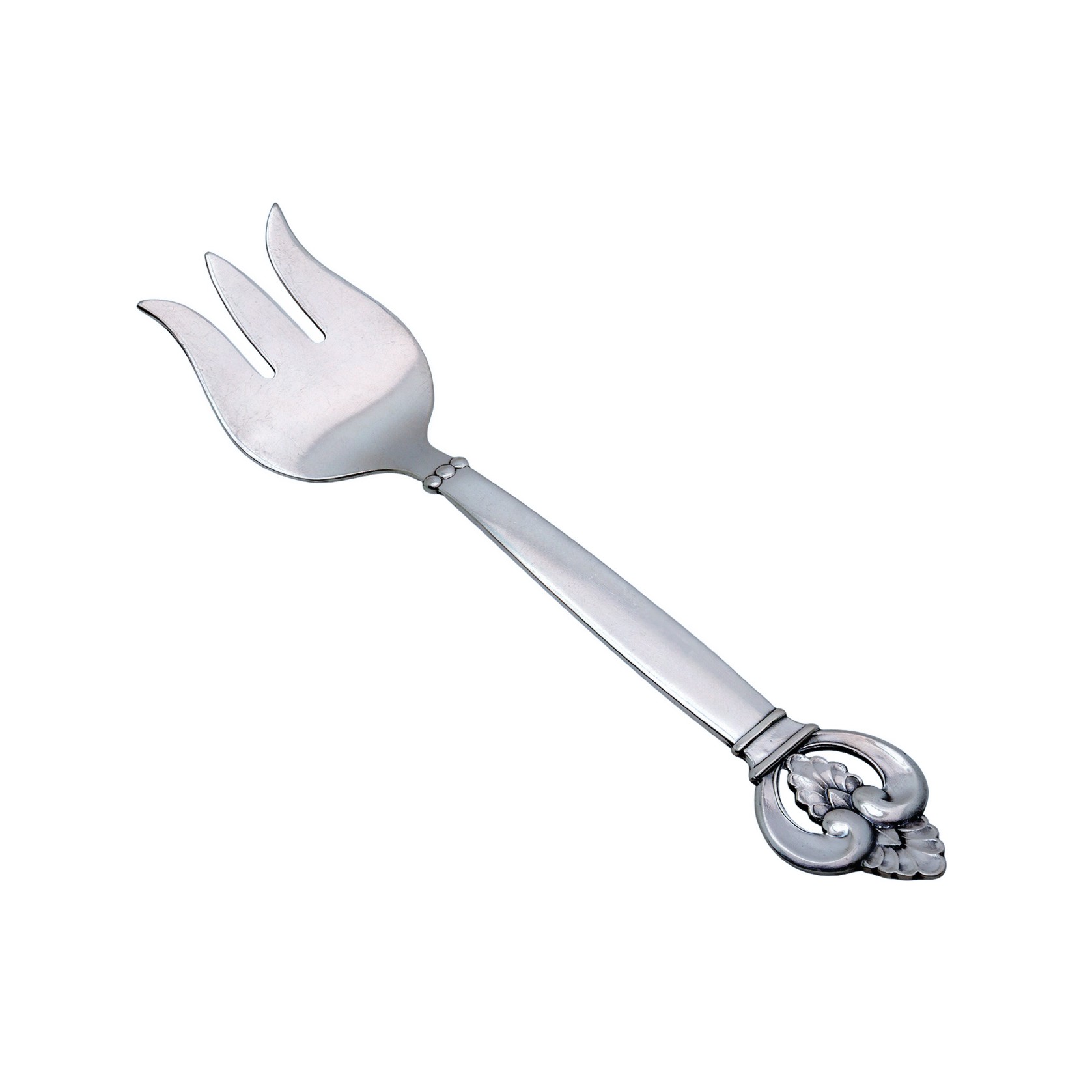 Skandinavische Silber Serviergabel – Algot Christian Enevoldsen, Copenhagen